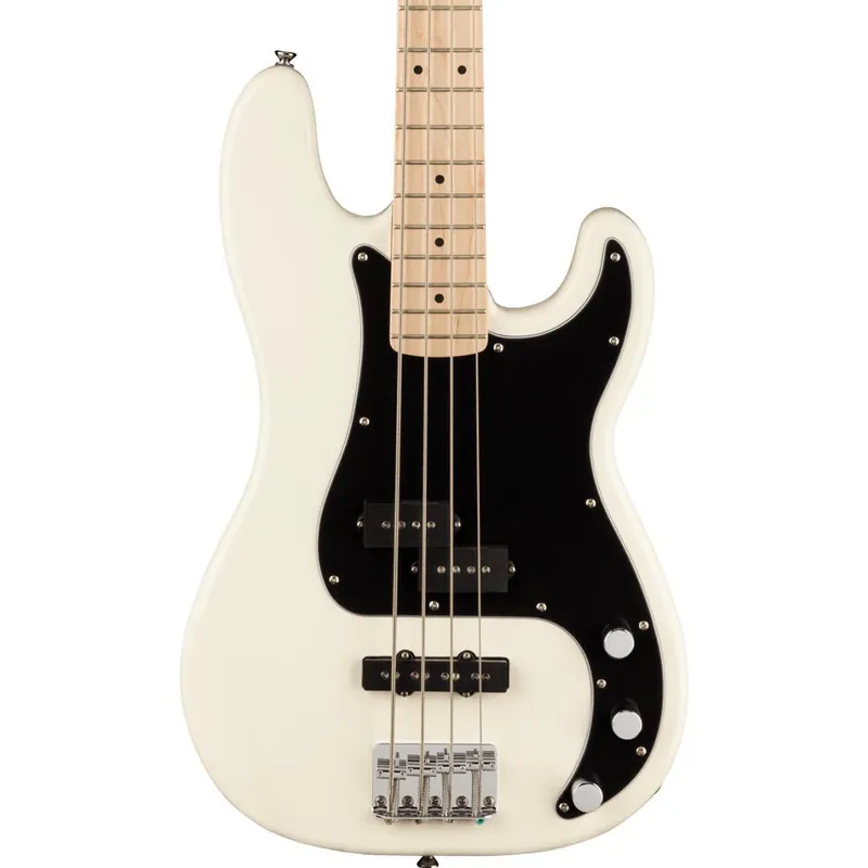 New Release Squier Affinity Series Precision Bass PJ Maple, Black Pickguard, Olympic White
